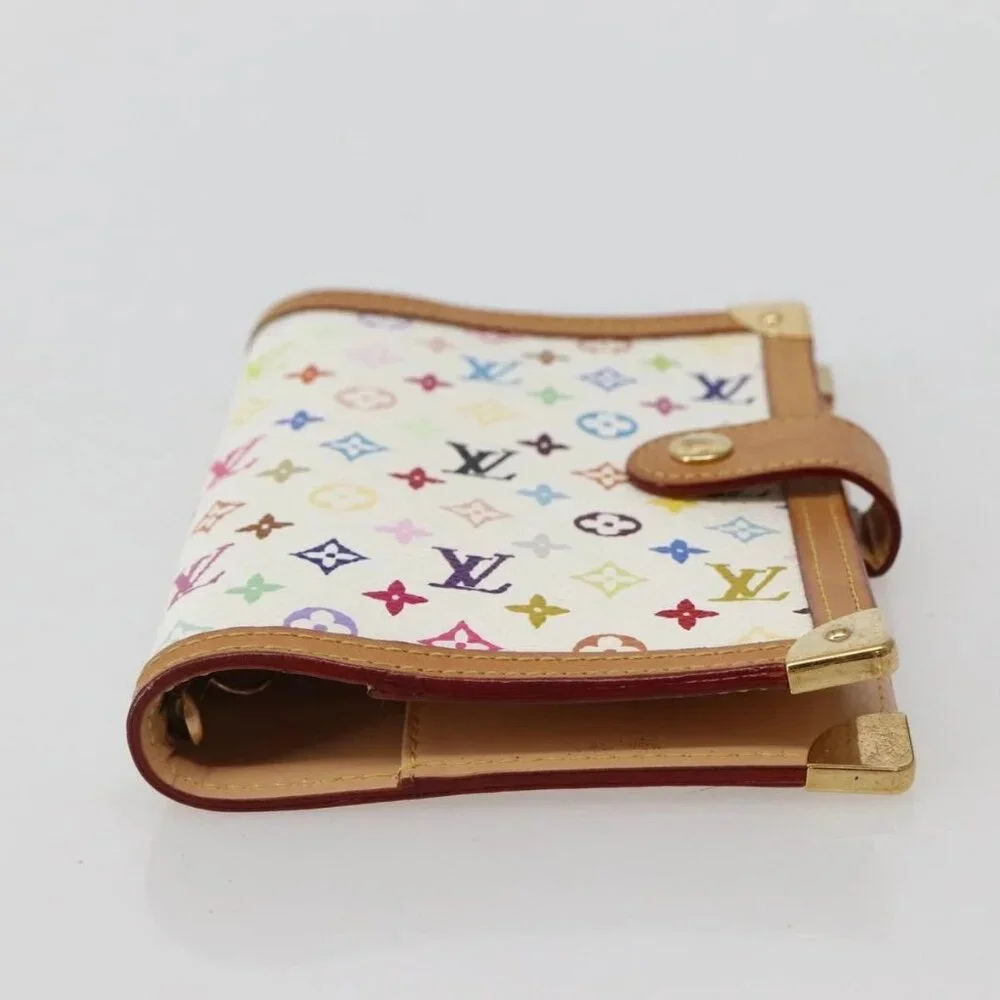 LOUIS VUITTON Multicolor Agenda PM Day Planner Cover White R21074 Auth BA5597